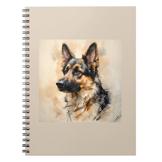 Alsation German Shepard Dog Art Design  Notitieboek (Voorkant)