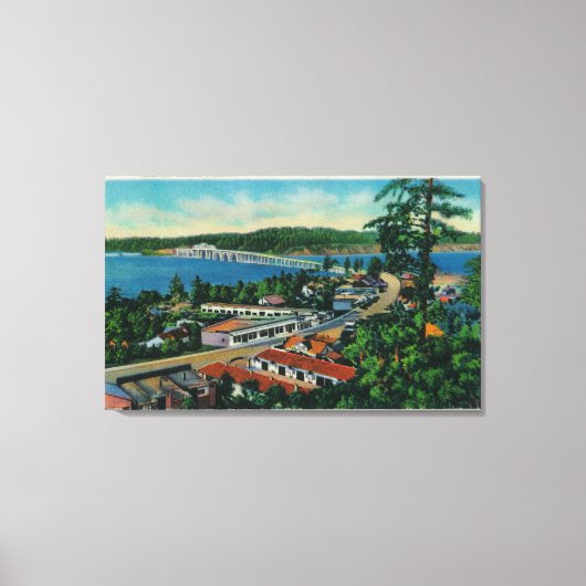 Alsea Bay Bridge in Waldport, Oregon Canvas Afdruk (Voorkant)