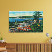 Alsea Bay Bridge in Waldport, Oregon Canvas Afdruk (Insitu (Woonkamer))