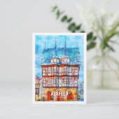 Alsfeld Hessen Duitsland Travel Place Waterverf Briefkaart (Staand voorkant)