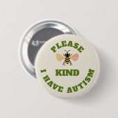 Alsjeblieft, bijensoort ronde button 5,7 cm (Voorkant /achterkant)