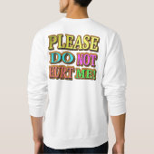 "Alsjeblieft doe me niet pijn!" Cute Design. Nu ko Trui (Achterkant)