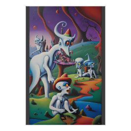 Alsjeblieft eet de kunst niet, Man - Ken Gage Art Perfect Poster