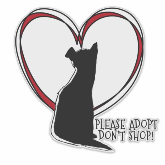 Alsjeblieft, ga niet winkelen! Groot wit of helder Sticker (Voorkant)