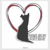 Alsjeblieft, ga niet winkelen! Groot wit of helder Sticker (Vel)