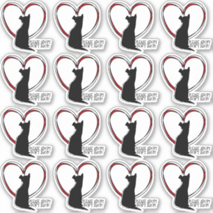 Alsjeblieft, ga niet winkelen!   Wit of helder Sticker