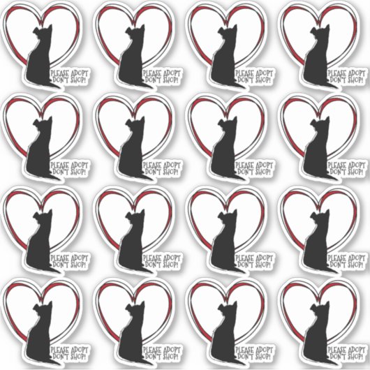 Alsjeblieft, ga niet winkelen! | Wit of helder Sticker (Voorkant)