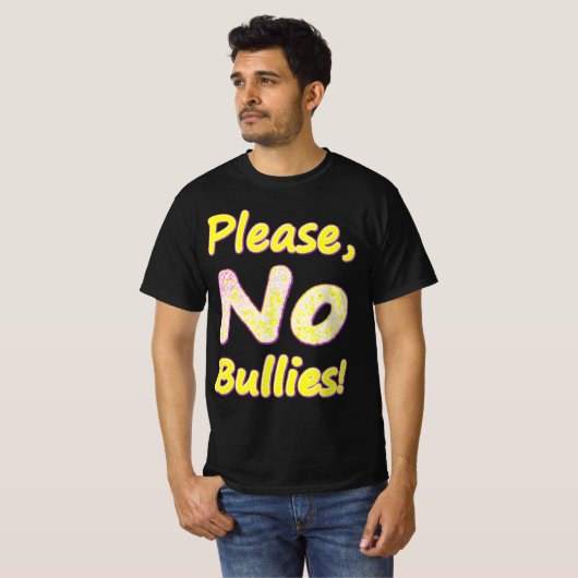 "Alsjeblieft, geen bulleuken" kletsen design. Best T-shirt (Voorkant volledig)