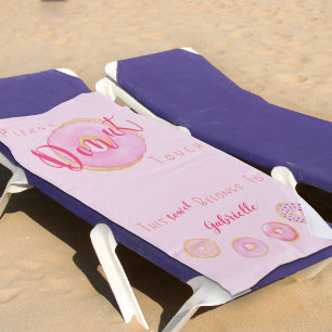 Alsjeblieft Geen Donut Aanraken - Jouw Naam - Grap Strandlaken