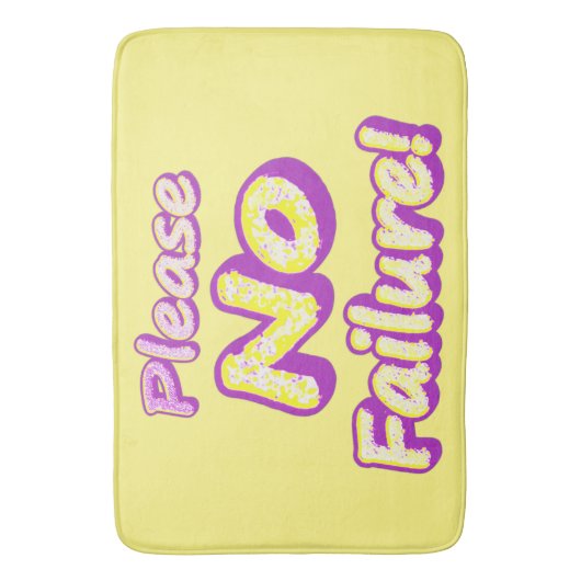 "Alsjeblieft, geen mislukking!" Cute Design. Nu ko Badmat (Voorkant Verticaal)