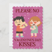 Alsjeblieft geen Valentijnsdag kussen Grappige Car Feestdagenkaart (Voorkant)