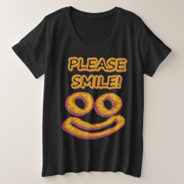 "Alsjeblieft, glimlach!" Cute Design. Bestel nu Grote Maat T-shirt