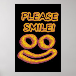 "Alsjeblieft, glimlach!" Cute Design. Bestel nu Poster