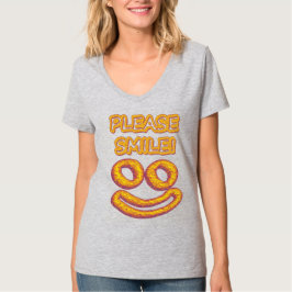 "Alsjeblieft, glimlach!" Cute Design. Bestel nu T-shirt