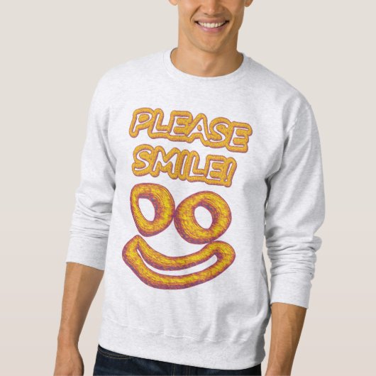 "Alsjeblieft, glimlach!" Cute Design. Bestel nu Trui (Voorkant)