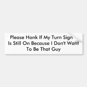 Alsjeblieft Honk Bumpersticker