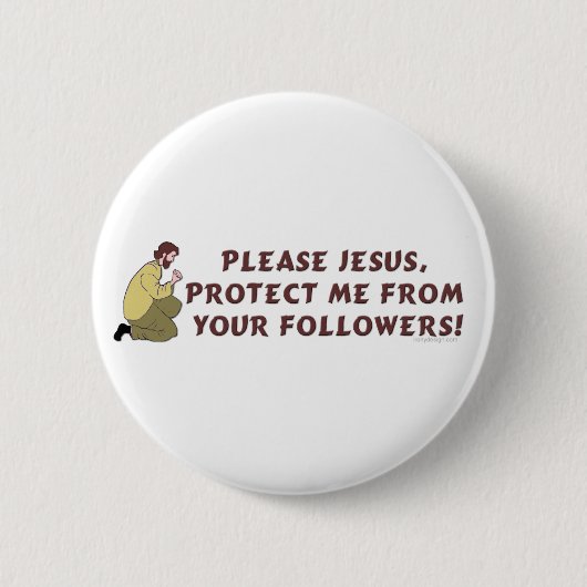 Alsjeblieft Jesus Christelijk Humor Ronde Button 5,7 Cm (Voorkant)