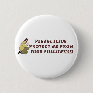Alsjeblieft Jesus Christelijk Humor Ronde Button 5,7 Cm