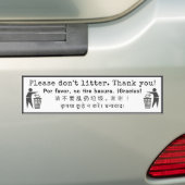 Alsjeblieft, laat je niet verslappen. Meertalige a Bumpersticker (Op auto)