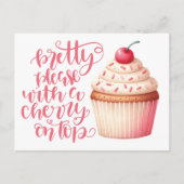 Alsjeblieft met een cherry op de top Briefkaart (Voorkant)