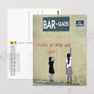 Alsjeblieft niet meer oorlog / liefde, Normandië,  Briefkaart