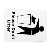 Alsjeblieft niet Nest: Klassiek zwart en wit Magneet (Horizontaal)