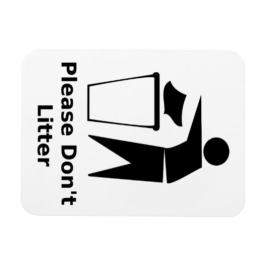 Alsjeblieft niet Nest: Klassiek zwart en wit Magneet (Horizontaal)