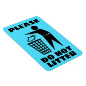 Alsjeblieft niet Nest Zwart en Blauw Gepersonalise Magneet (Rechterzijde)