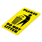 Alsjeblieft niet Nest Zwart en Geel Gepersonalisee Magneet (Linkerzijde)