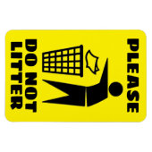 Alsjeblieft niet Nest Zwart en Geel Gepersonalisee Magneet (Horizontaal)