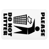 Alsjeblieft niet Nest Zwart en Wit Gepersonaliseer Magneet (Horizontaal)