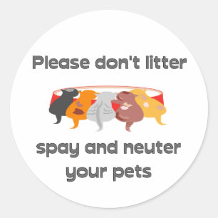 Alsjeblieft niet strooisel ronde sticker