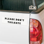 Alsjeblieft niet Tailgate Spicy Rice lettertype Bumpersticker (Op Truck)