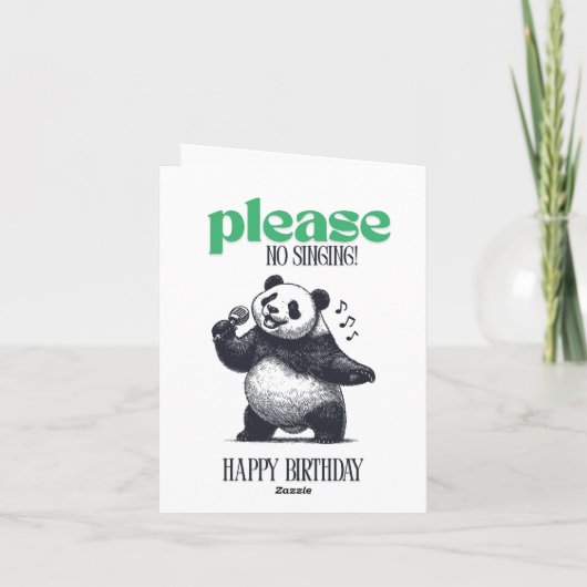 Alsjeblieft, niet zingen bedankkaart (Achterkant)