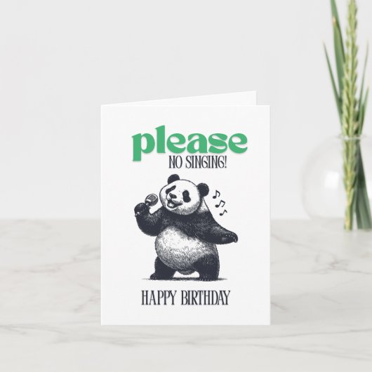 Alsjeblieft, niet zingen bedankkaart (Voorkant)