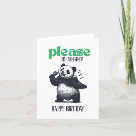 Alsjeblieft, niet zingen bedankkaart