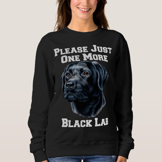 Alsjeblieft, nog één zwarte labohond trui (Voorkant)