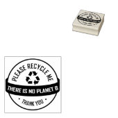 Alsjeblieft Recyclen, er is geen planet B, bedankt Rubberstempel (Gestempeld)