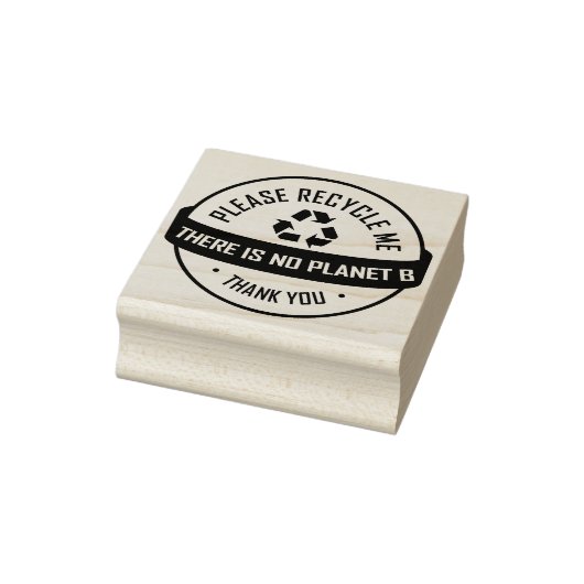 Alsjeblieft Recyclen, er is geen planet B, bedankt Rubberstempel (Stempel)