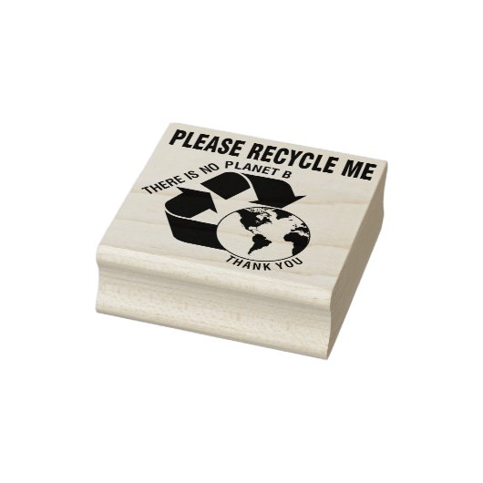 Alsjeblieft, Recyclen me, er is geen planeet B, be Rubberstempel (Stempel)