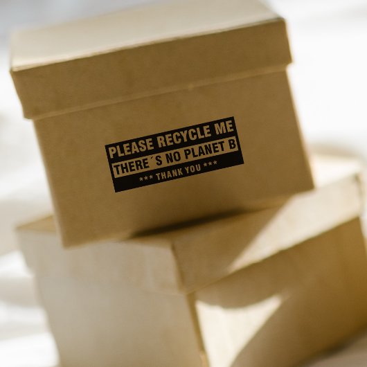 Alsjeblieft, Recyclen me, er is geen planet B, bed Rubberstempel