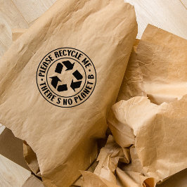 Alsjeblieft, Recyclen me, er is geen Planet B. Rubberstempel