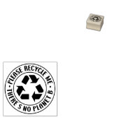 Alsjeblieft, Recyclen me, er is geen Planet B. Rubberstempel (Gestempeld)