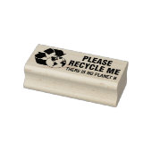 Alsjeblieft, Recyclen me, er is geen Planet B. Rubberstempel (Stempel)