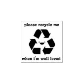 Alsjeblieft Recyclen me schattig stempel (Afrduk)