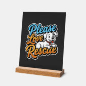 Alsjeblieft Reddingshond Liefde Acryl Bord (Hoek)