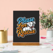 Alsjeblieft Reddingshond Liefde Acryl Bord (Huwelijk)