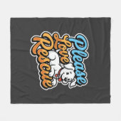 Alsjeblieft Reddingshond Liefde Fleece Deken (Voorkant (Horizontaal))