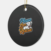 Alsjeblieft Reddingshond Liefde Keramisch Ornament (Links)