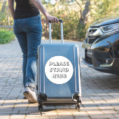 Alsjeblieft sta hier moderne typografie covid vloe sticker (Koffer Insitu)